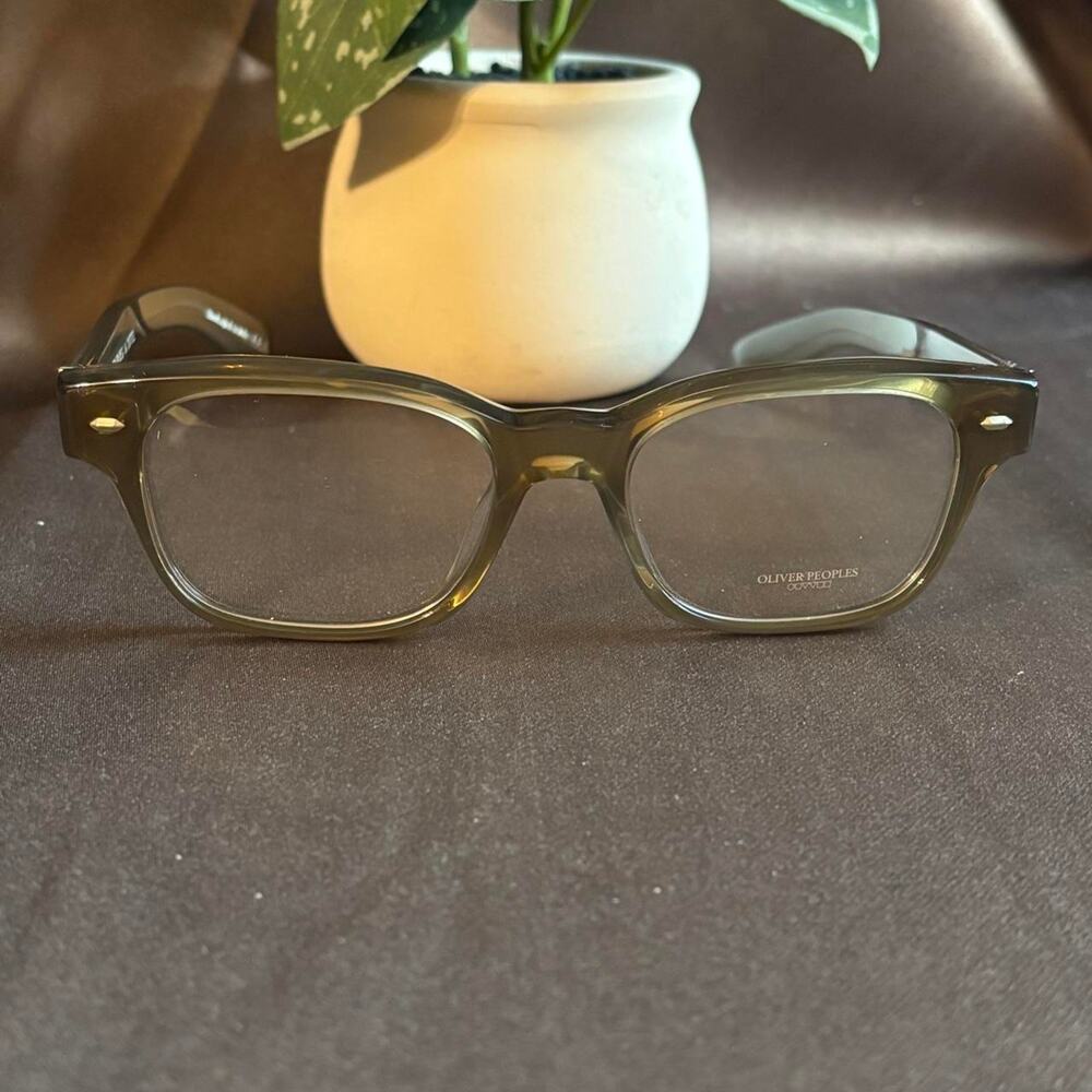 Oliver Peoples green & brown eyeglass  **FRAMES** lenses are not prescription